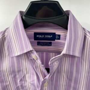 Polo Golf Ralph Lauren Westertone Shirt Men's ￼ Large  Cotton Button Up  Striped